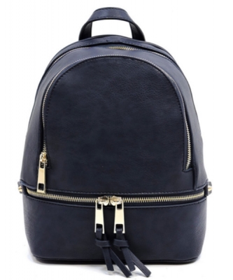 Fashion zipper Cute Backpack LP1082 DEEP SEA